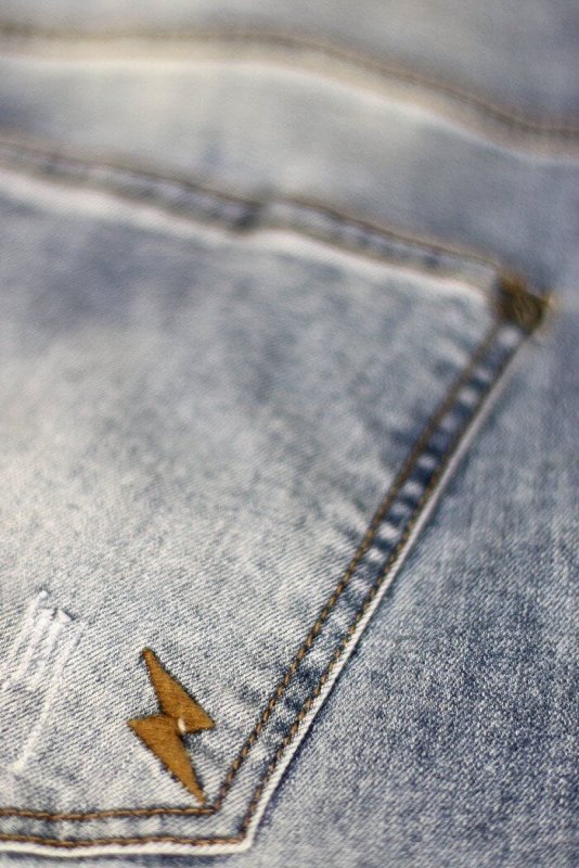 LT.Blue Drop Crotch Denim Joggers