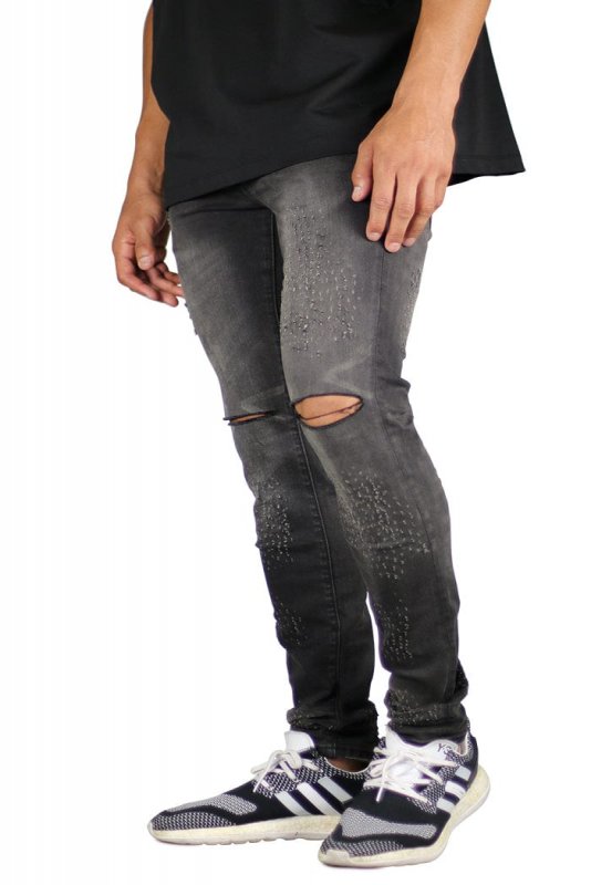 Fade Black Blast-Cut Jeans