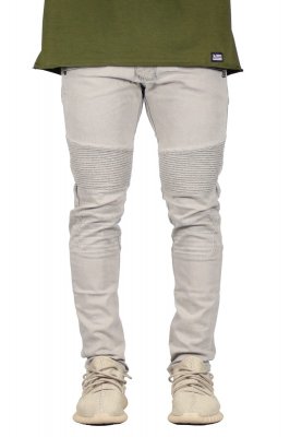 Gray Biker Jeans