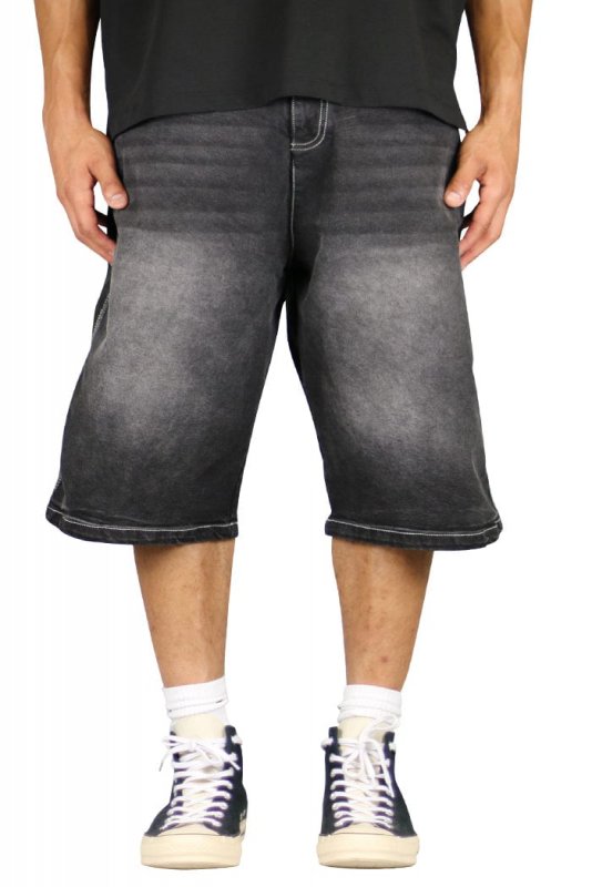 Black Baggy Skater Jorts