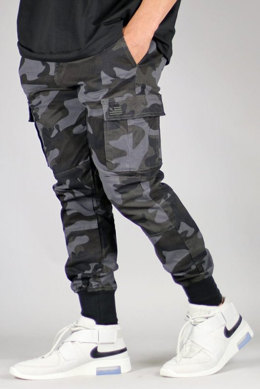 Black Camo Cargo Joggers