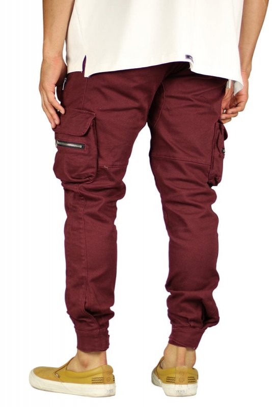Burgundy Combat Cargo Pants