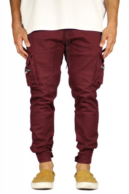 Burgundy Combat Cargo Pants
