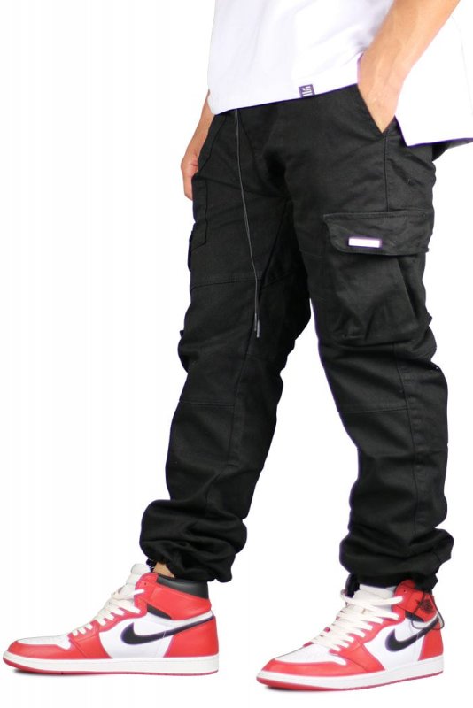 Black Straight Cargo Pants