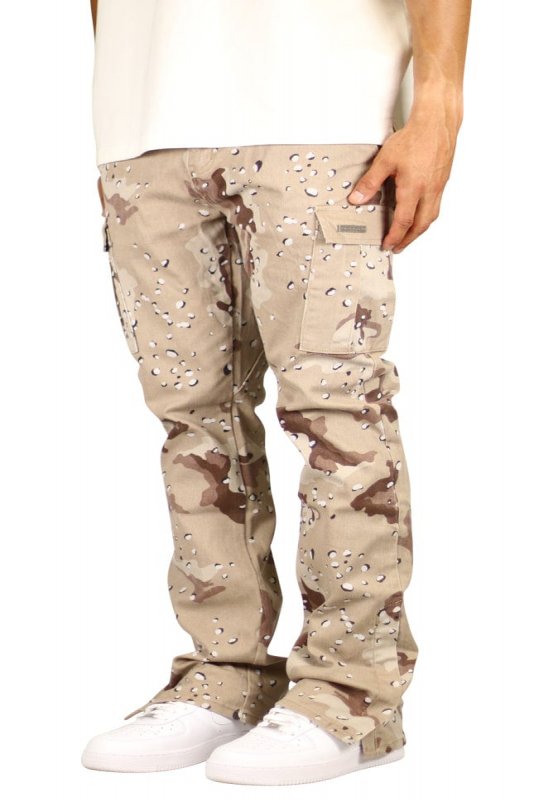 Desert Camo Flare Cargo Pants