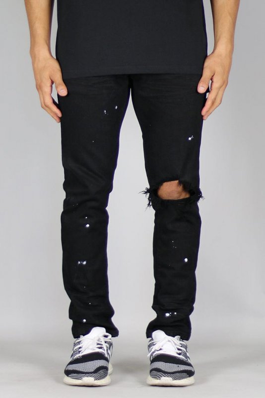 Jet Black Burst Jeans