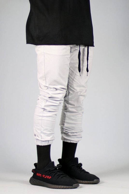 Gray Drop Crotch Joggers