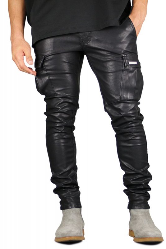 Leather Cargo Pants
