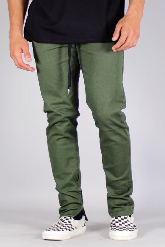 Olive Zipper Pants