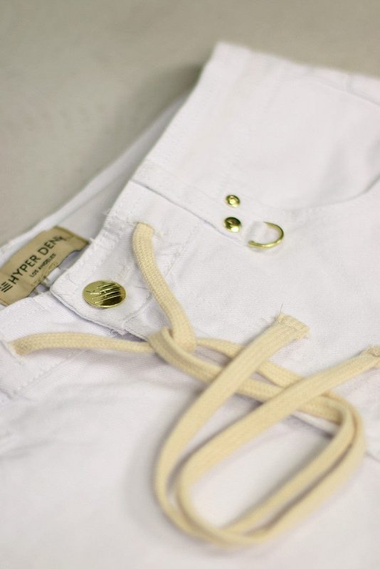 White Nate Zipper Pants