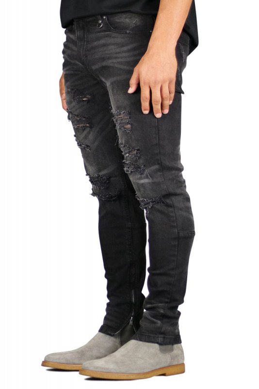 Black Gao Zipper Jeans