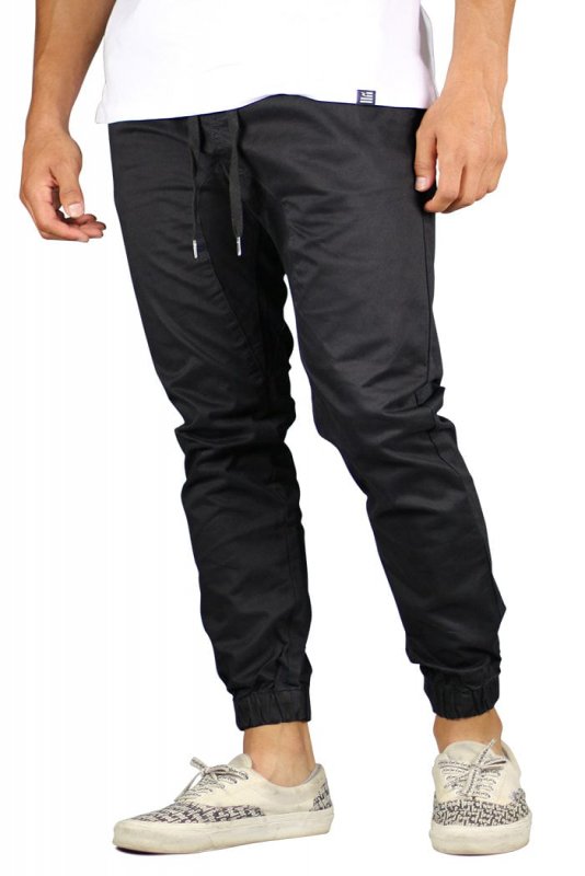 Black  Drop Crotch Joggers