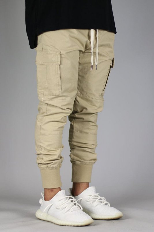 Khaki Cargo Joggers
