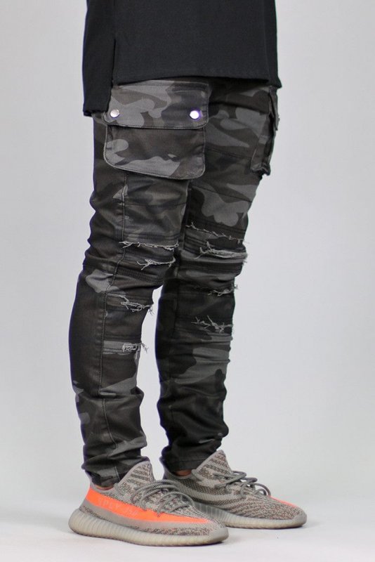 Black Camo Cargo Pants