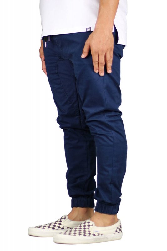 DK.Navy Drop Crotch Joggers
