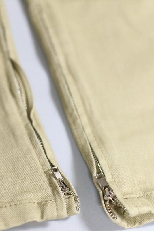 Khaki Zipper Pants