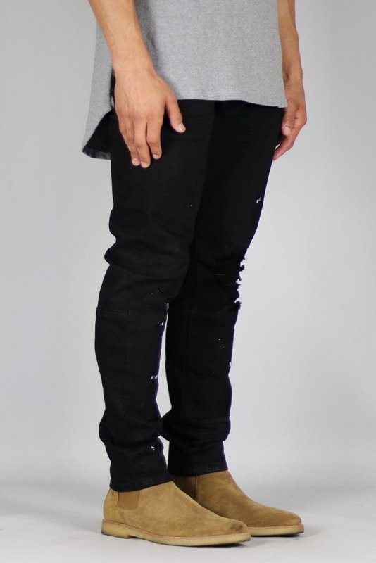 Jet Black Burst Jeans