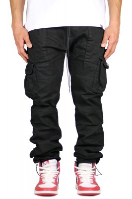 Black Straight Cargo Pants