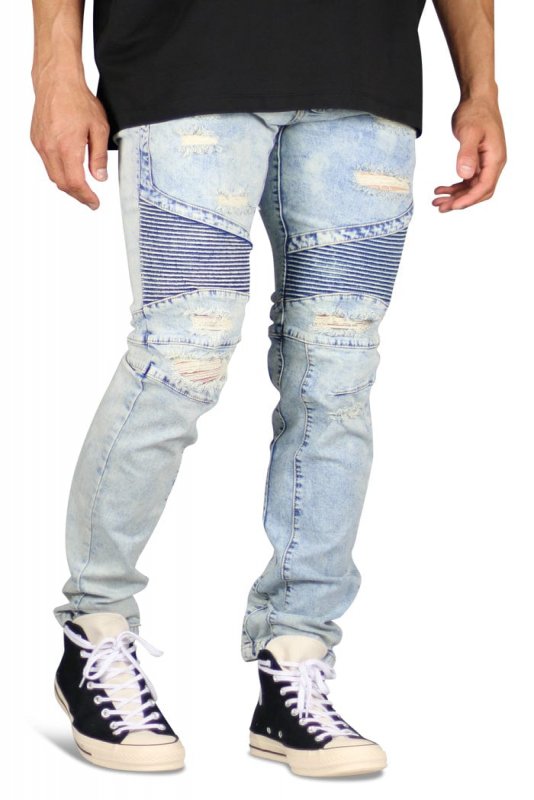 Hyper Blue Ara Biker Jeans