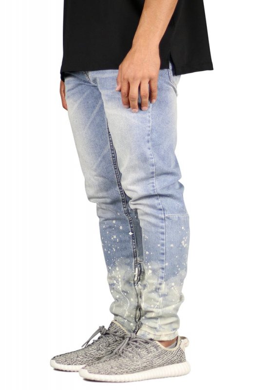 Flame Blue Zipper Jeans