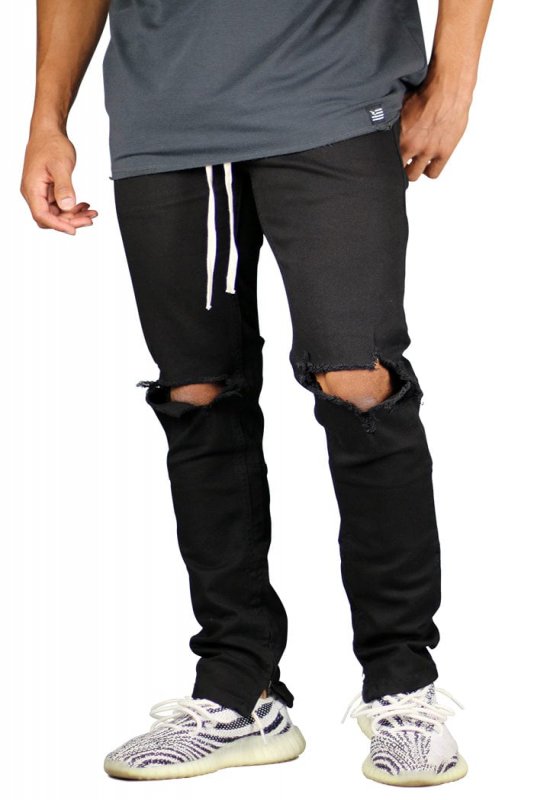 Black Nate Zipper Pants