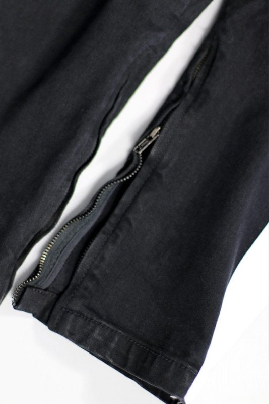 Jet Black Stack Zipper Jeans