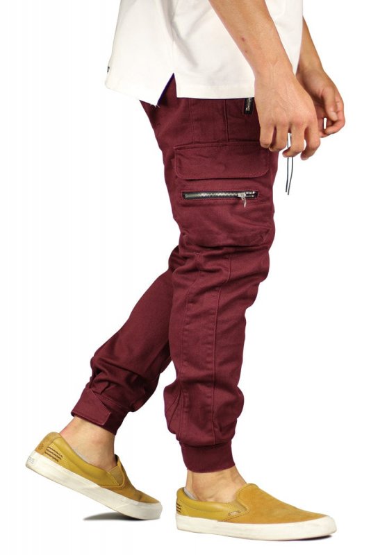 Burgundy Combat Cargo Pants