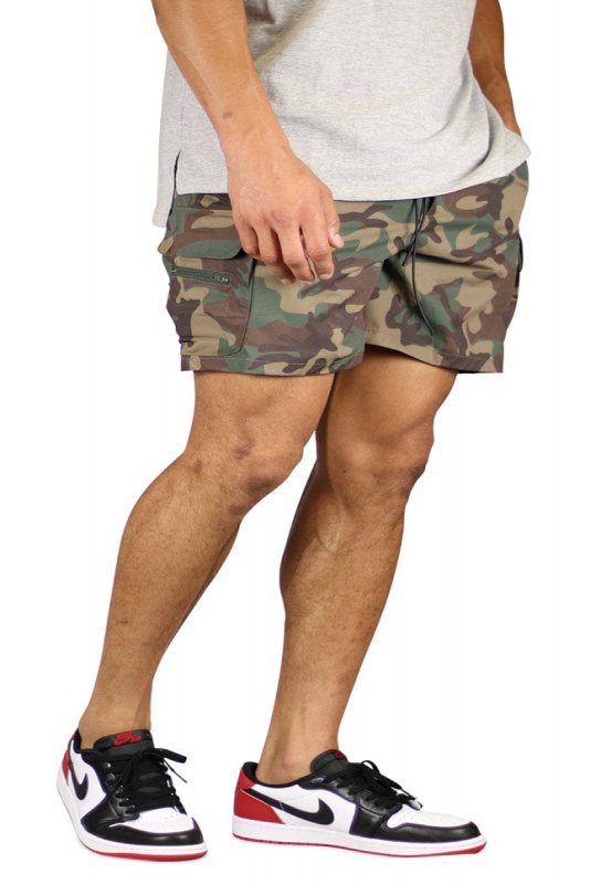 Camo Cool Nylon Cargo Shorts