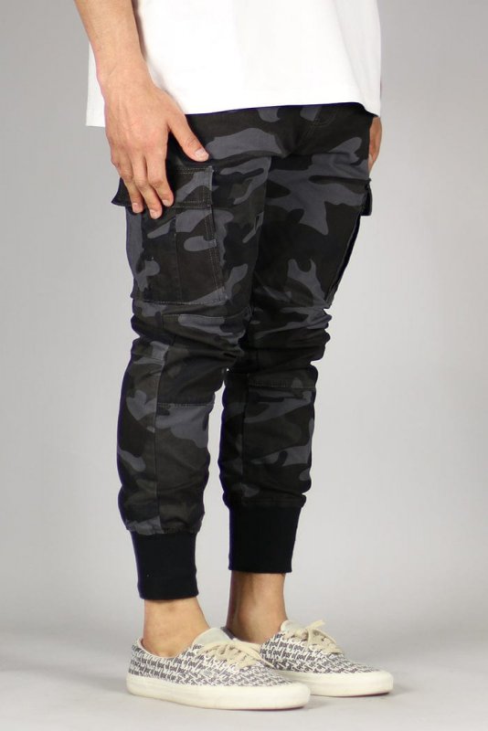 Black Camo Cargo Joggers