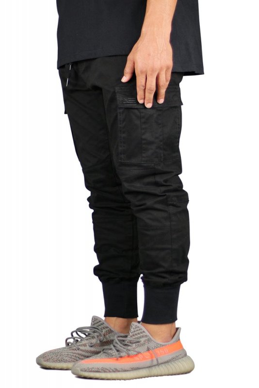 Black Cargo Joggers