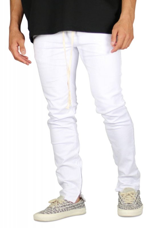 White Zipper Pants