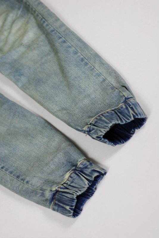 Indigo Drop Crotch Denim Joggers