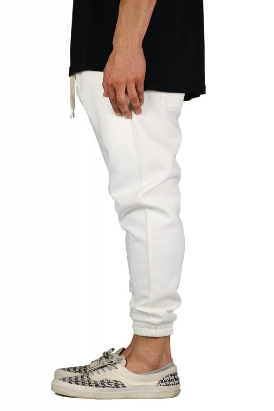 Cream White Neoprene Joggers