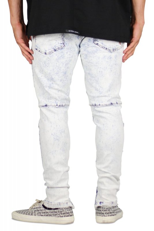 Bleach Blue Gnu Zipper Jeans