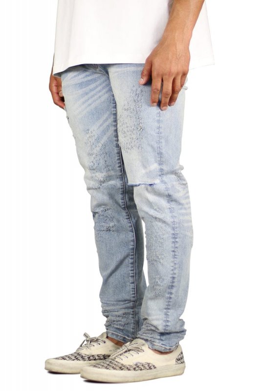 LT.Blue Slit Jeans