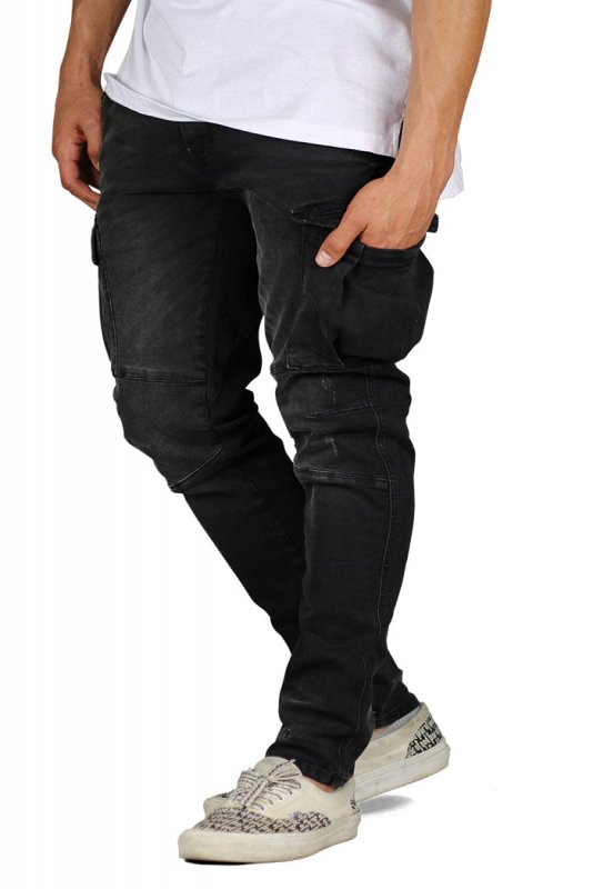 Black Cargo Jeans