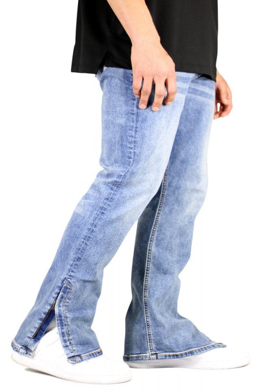 M.Blue Flare Zipper Jeans