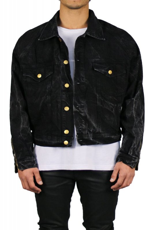 Thunder Black Denim Jackets