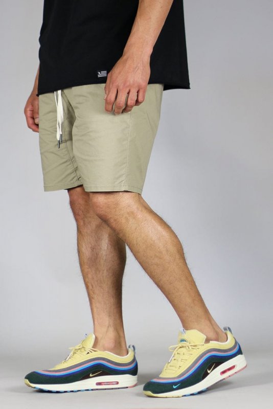 Khaki Drop Crotch Shorts