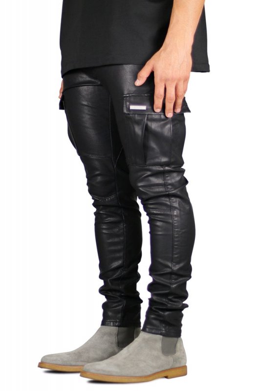 Leather Cargo Pants