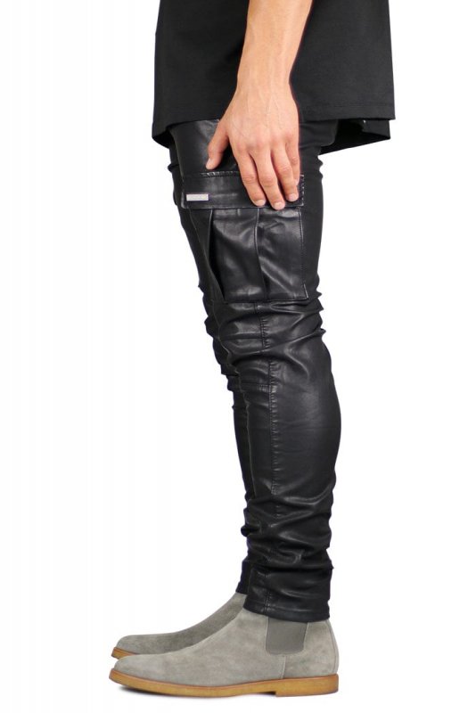 Leather Cargo Pants