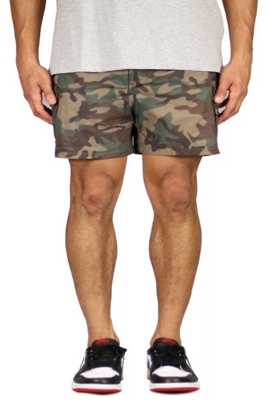 Camo Cool Nylon Cargo Shorts