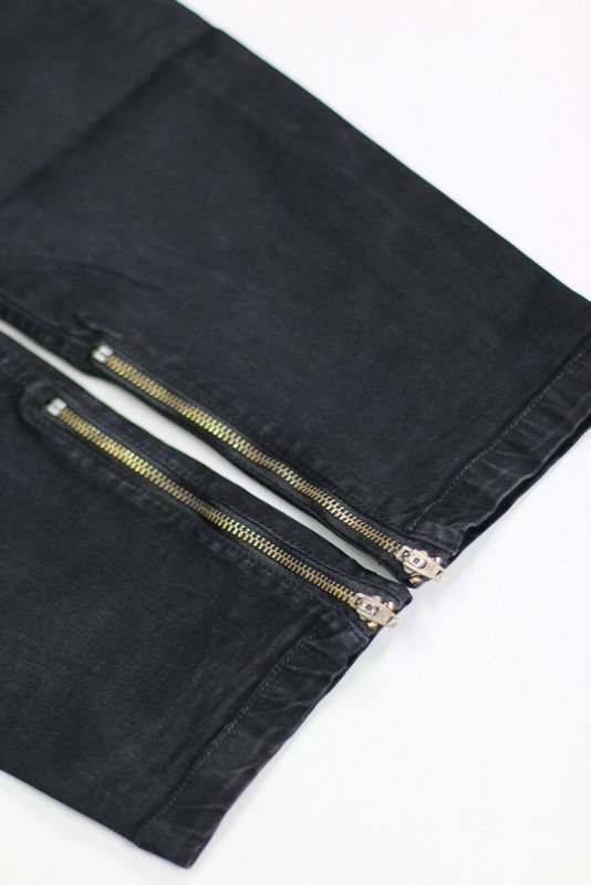 Black Gnu Zipper Jeans