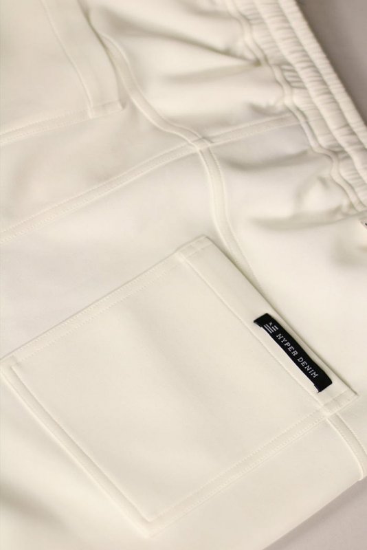 Cream White Neoprene Joggers
