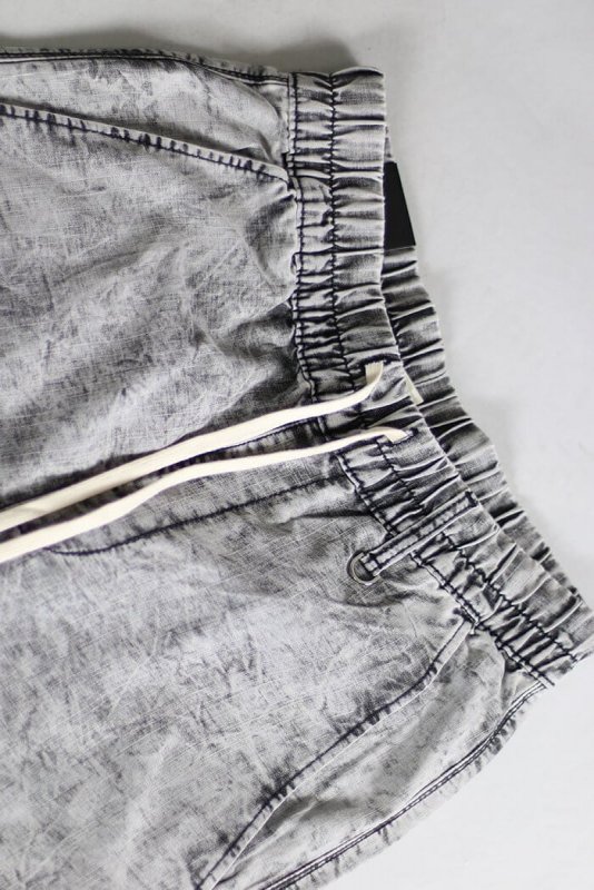 Stone Gray Drop Denim Shorts