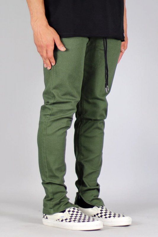 Olive Zipper Pants