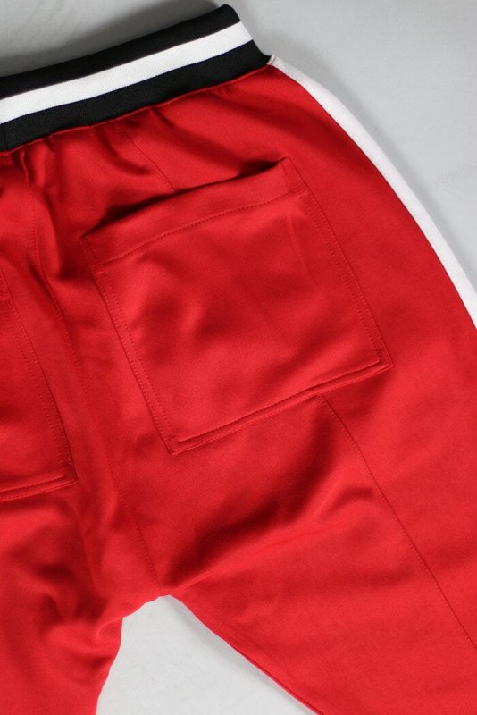 Red Track Zipper Joggers