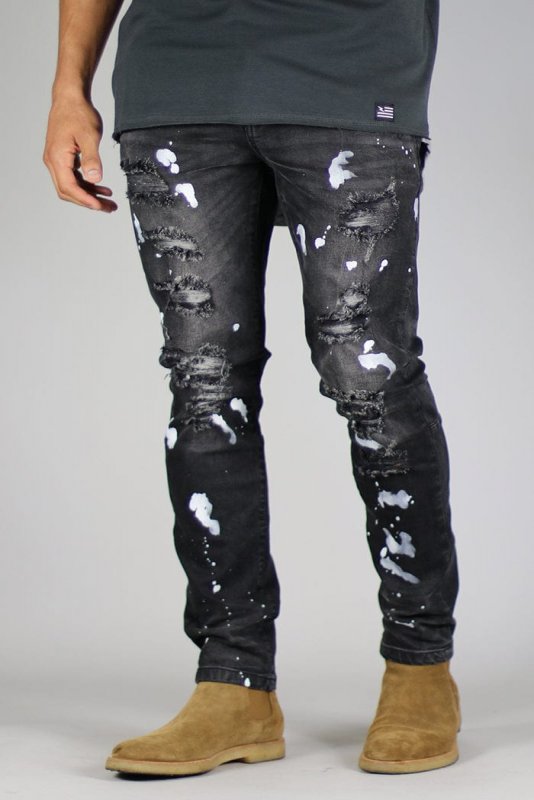 Black Rag Splatter Jeans