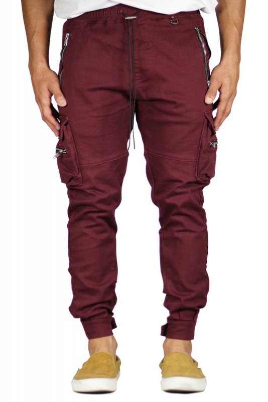 Burgundy Combat Cargo Pants