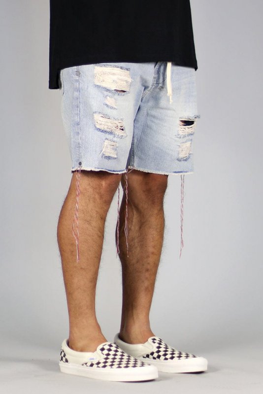 Ripped Denim Shorts